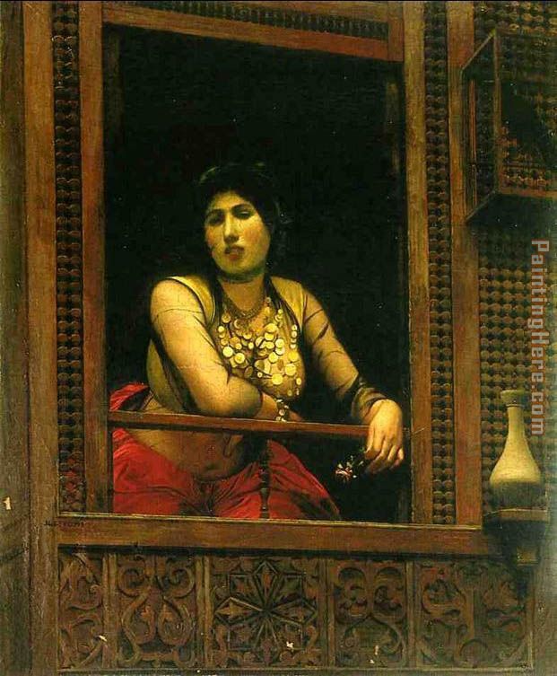 Woman at Her Window painting - Jean-Leon Gerome Woman at Her Window art painting